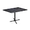 Holland Bar Stool Co 36" Tall OD211 Black Table Base 30" x 30" Foot 30" x 48" Black Steel Top by the HollBar Stool Co. OD211-3036BWOD3048BlkStl - alternate 1